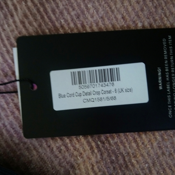 New blue crop corset - Picture 6 of 7